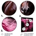 thumbnail image 3 of Designart "Vibrant Equine Black and Pink Horse Majesty IV" Animals Horse Metal Wall Art Prints, 3 of 5