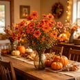 thumbnail image 6 of Dongrere 2 Pcs Fall Artificial Wildflower Bundles, Fake Flower Stems, Autumn Floral Bouquets for Home Porch Thanksgiving Vase Decor, C, 6 of 6