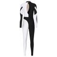 thumbnail image 4 of Nyeemya Full Body Leotard for Adult Womens Gymnastic Biketard Long Sleeve Dance Bodysuit Dancewear White S, 4 of 7