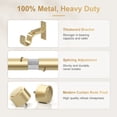 thumbnail image 4 of HEI! DEAR 1" Adjustable Gold Curtain Rod Heavy Duty with Solid Aluminum Finials,36-88", 4 of 10
