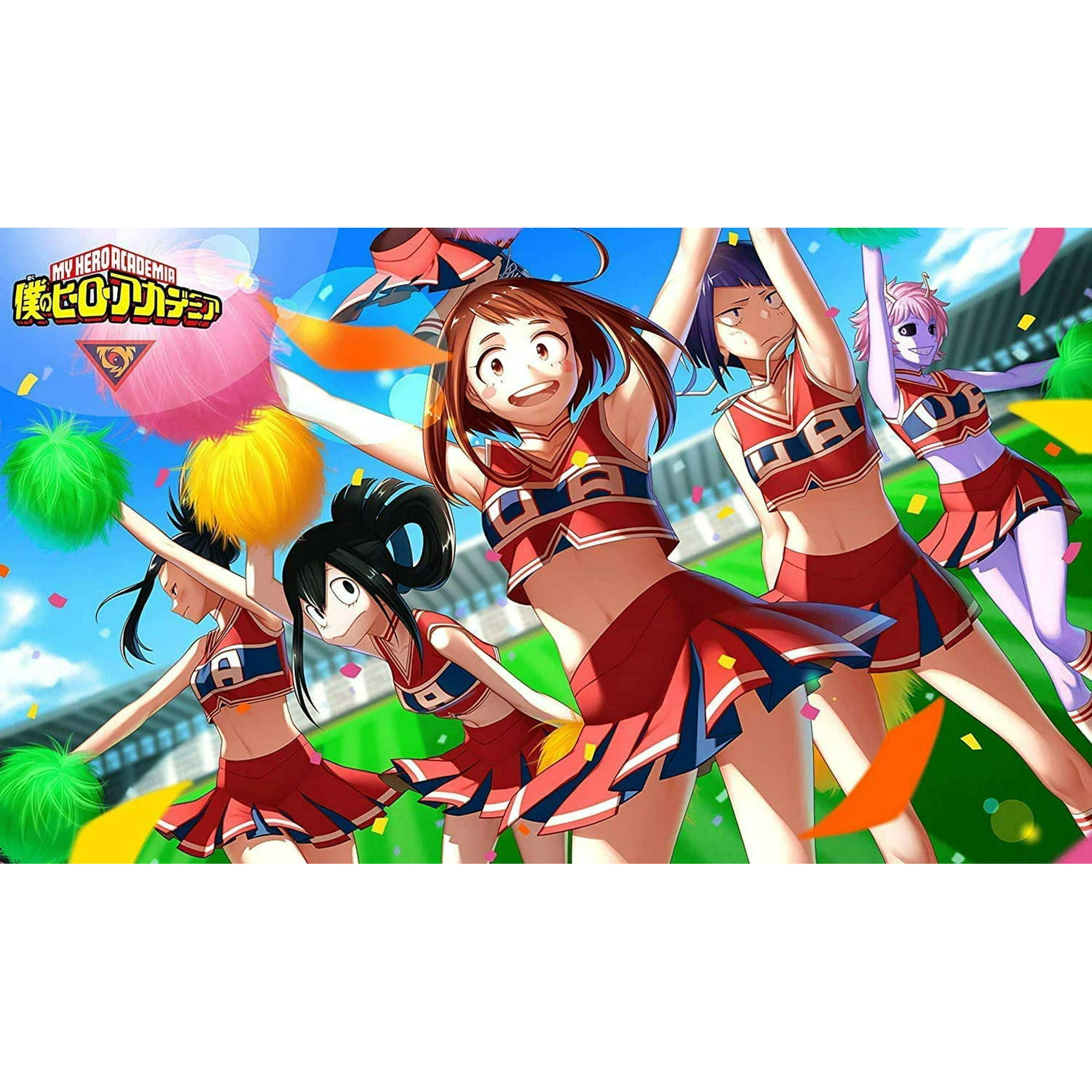 Japanese Anime My Hero Academia Cheerleaders Large Custom Mouse Pad /  Playmat - Durable Rubber 14