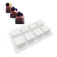 thumbnail image 1 of 8 rejillas de silicona molde cavidades bandeja para hornear molde de pastel antiadherente, 1 of 6