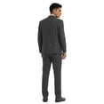 thumbnail image 4 of Tazzio Skinny Fit Peak Lapel 3 Piece Textured Suit Set with Double Breasted Vest, 4 of 4