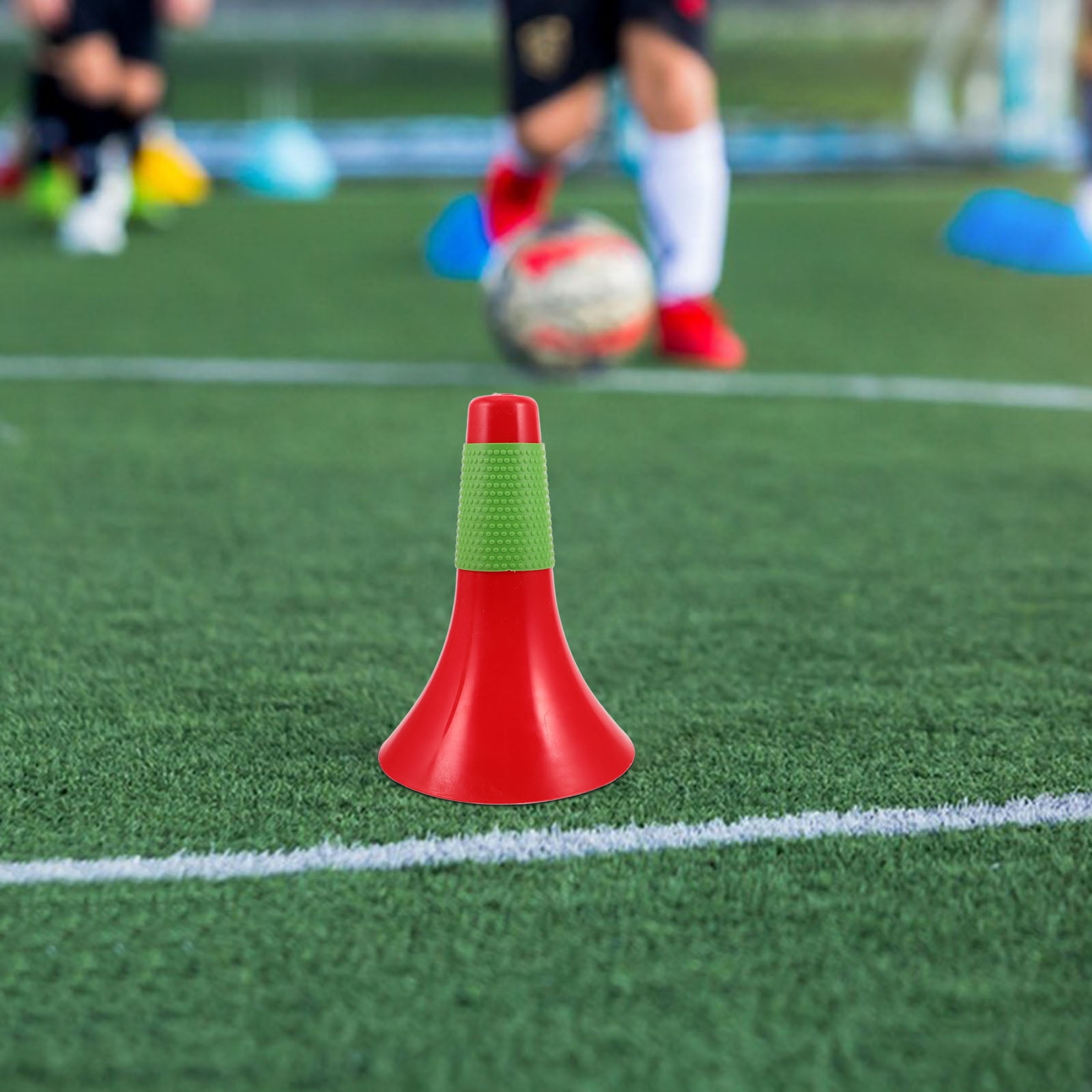 OUNONA 2-Pack Red Football Training Cones for Agility Drills, Sports Practice, Field Markers, Soccer and Football Training