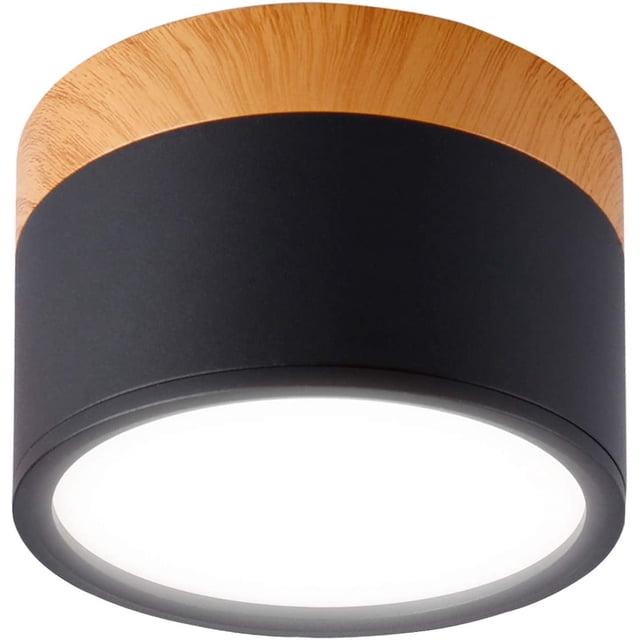 Plafón empotrable LED negro blanco frío 12W Ø110mm 230V 6000K
