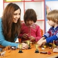 thumbnail image 2 of 24 mini trofeos dorados de plástico para premios y decoración de juegos infantiles en preescolar. Incluyen base negra., 2 of 7