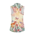 thumbnail image 2 of Whosucclay Butterfly Rose Pattern Women's Golf Shirts for Womens, V Neck Tennis Shirts Soft Elastic Women's Golf Shirts, 2 of 7