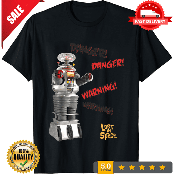 Reprint Rare LOST IN SPACE ROBOT T-SHIRT TEE - B9 AWESOME DESIGN!! IRWIN ALLEN BILLY MUMY TV, LIMITED EDITION-TH73560