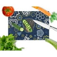 thumbnail image 2 of Carolines Treasures Blue Flowers Longhair Black and Tan Dachshund Glass Cutting Board Large 12H x 16W multicolor, 2 of 2