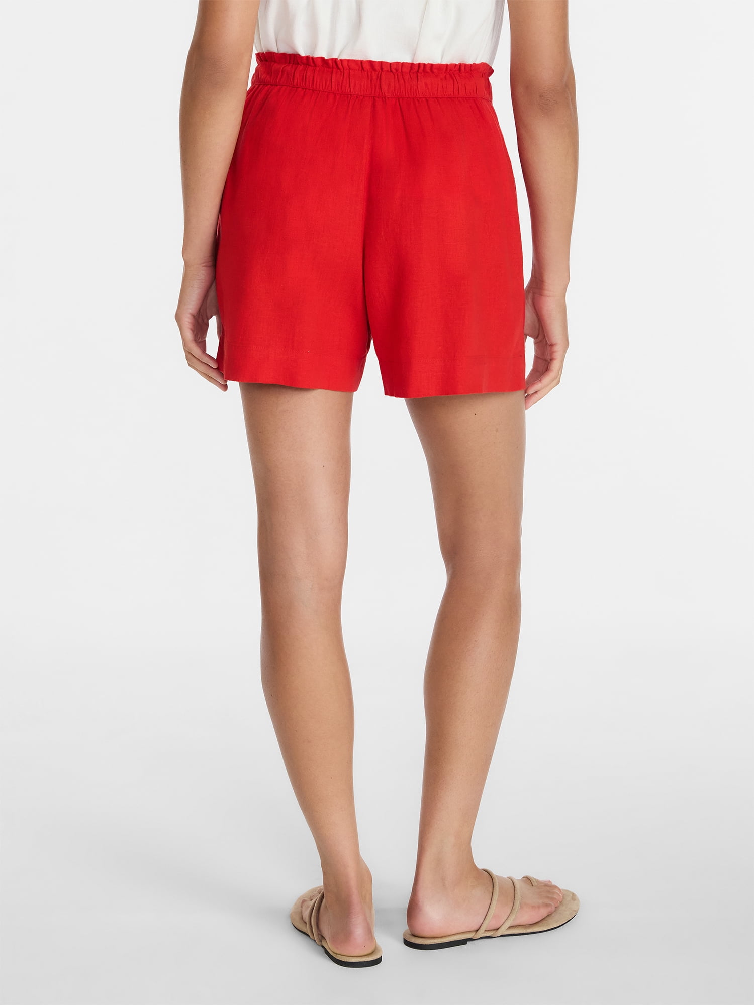 Time and Tru Women's Linen Blend Shorts, Sizes XS-XXXL