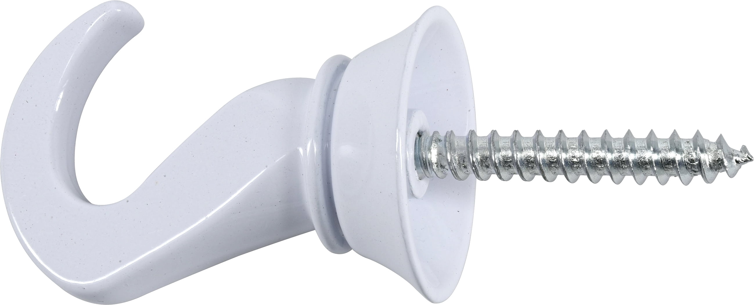 Ook Contemporary Swag Hook, Screw Hook 50 lbs, Steel, White, for Drywall and Wood, 1 pack