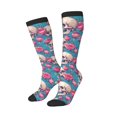 thumbnail image 2 of Haiem happy Skull rose Socks, Funny Novelty Crazy Design Cotton Socks Sports Socks Knee High Socks For Men, Women,1Pairs - Gift For Working Friends, 2 of 8