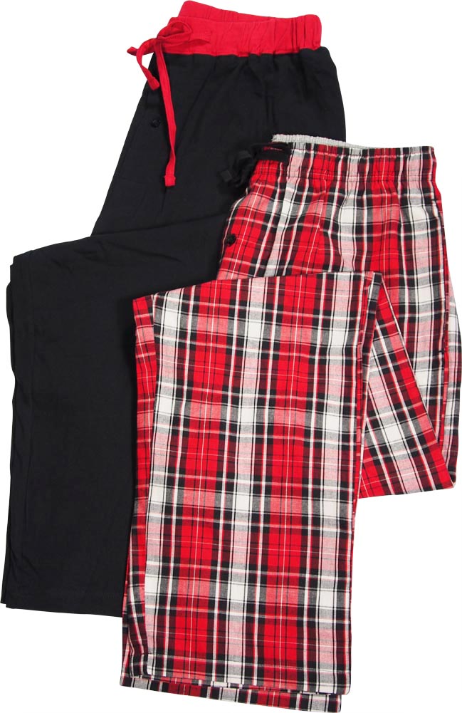 Hanes - Hanes - Mens 2 Pack Woven and Knit Lounge Pants ...