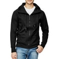 thumbnail image 3 of H2H Mens Casual Slim Fit Hoodie Zip-Up Long Sleeve Active Jersey Jackets (KMOHOL019), 3 of 7