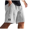 thumbnail image 2 of Akafmk Mens Shorts Solid Color Fashion Embroidered Loose Comfortable Pockets Drawstring Shorts Pants M, 2 of 3