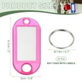 thumbnail image 2 of Uxcell Plastic Key Tags with Split Ring Label Window Identifiers ID Keychain Tags for Name Luggage Fuchsia, 2 of 6