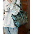 thumbnail image 4 of Kukuzhu Quilted Shoulder Tote Bag Women Padding Cotton Down Hobo Bag Casual Fashion Waterproof Handbag, 4 of 6