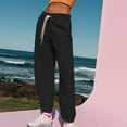 thumbnail image 4 of gakvbuo Baggy Sweatpants For Women With Pockets Drawstring Cuffed Ankle Pants Yoga Pants Leggings For Cycling Running Joggers Pants Workout Athletic Tapered Pants, 4 of 7