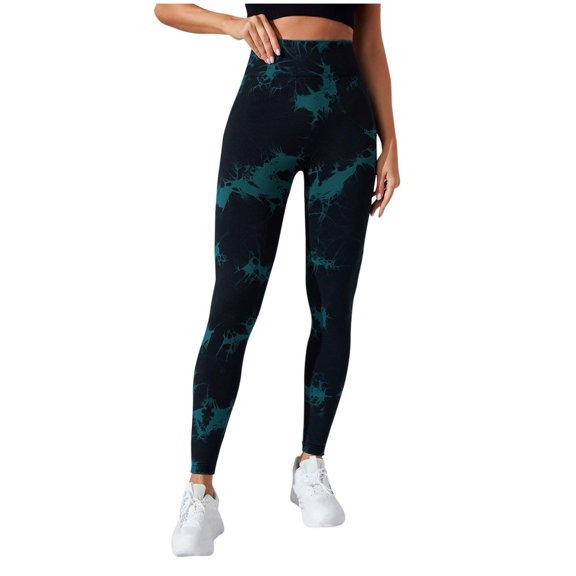 Jerdar Fashional High Waisted Hip Lifting Exercise Yoga Pants with Pockets Workout Leggings for Women Running Pants L