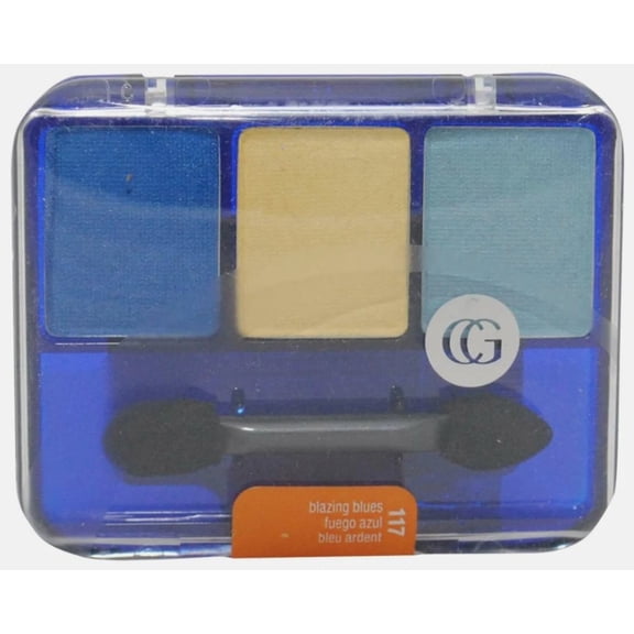 COVERGIRL Eye Enhancers Eyeshadow, 117 Blazing Blues, 0.14 Oz., 3 Palette