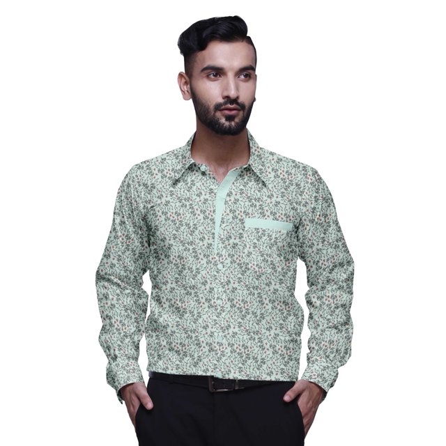 BESTMAN Slim FitShirtsFor Men Button DownLong Sleeve PrintedShirtsFor Boys