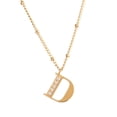 thumbnail image 2 of Collar Inicial de Mujer Letra A LuckyLy, Acero Inoxidable, Baño de Oro 18k y Zirconia Cúbica, Modelo Olga dorado UNITALLA, 2 of 8