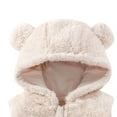 thumbnail image 4 of Children Boy Girl Sleeveless Jacket Hooded Outerwear for Kid Fleece Lined Sherpa Loose Fit Camisole Tank Thermal Fuzzy with Hood Plain Fall Winter Outfits 2026, 4 of 5
