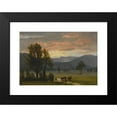 thumbnail image 2 of Albert Bierstadt 14x11 Black Modern Framed Museum Art Print Titled - Landscape with Cattle, 2 of 5