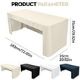 thumbnail image 3 of Luluganb 1 Pack 6Ft Table Cloth,Rectangle Polyester Tablecloths,Fitted-Open Back Folding Fabric Table Cover Washable Table Cloth for Rectangular Table,Trade Show,Parties,Wedding,Banquet,Buffet, 3 of 4