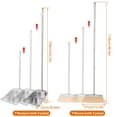 thumbnail image 2 of Stainless Steel 46” Long Handle Broom and Dustpan Set for Home  Silver, 2 of 8