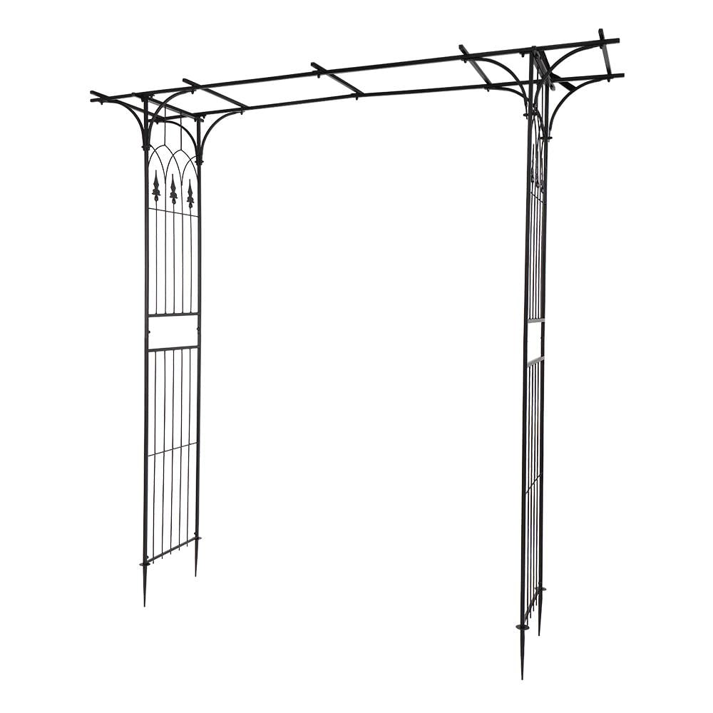 GoDecor Powder Coated Iron Garden Arch Arbor (6.8-ft.) Ideal for ...