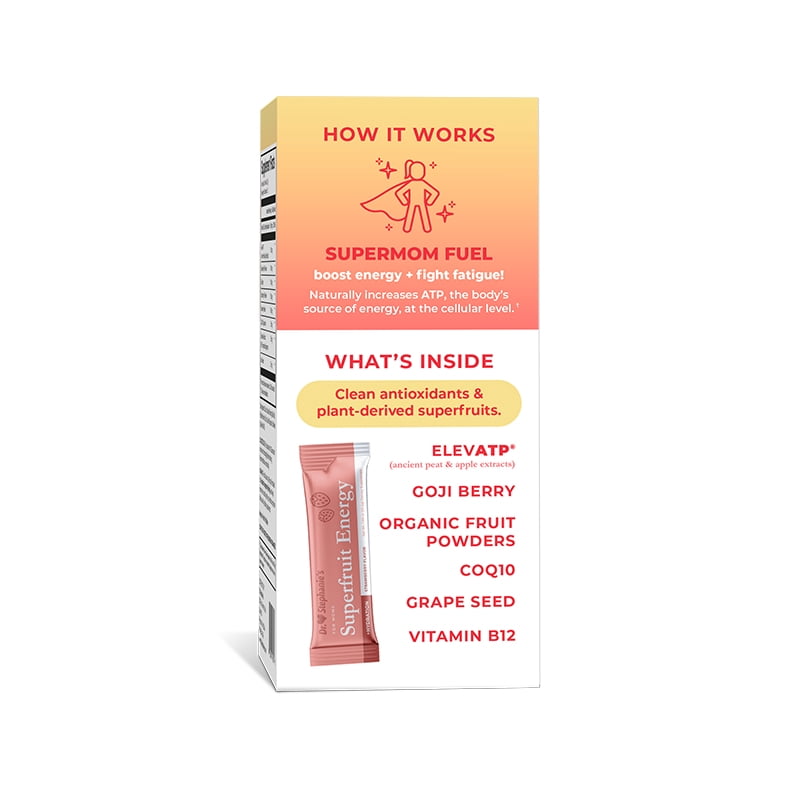 Dr. Stephanie's Energy for Moms Drink Mix with Antioxidants & Super-fruits, 10 Count Supplement