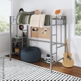 thumbnail image 2 of Your Zone Brittain Twin Metal Loft Bed, Silver, 2 of 18
