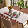 thumbnail image 3 of Roses Valentine's Day Table Cloths for 6 Foot Rectangle Tables, Romantic Floral Truck Romantic Patio Waterproof Elastic Fitted Tablecloths, Washable Rectangular Table Cover for Camping, 3 of 8