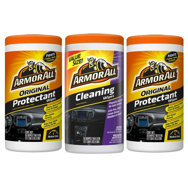 Armor All Value Pack (2 Protectant Wipes 50ct + Cleaning Wipes 50ct