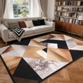 thumbnail image 5 of Toyoso 8x10 Large Geometric Area Rug, Brown and Grey Abstract Rug, 0.25 inch Durable Machine Washable Non-Slip Indoor Floor Carpet for Dining Room and Large Space, Pet Friendly Rug, 5 of 8