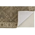 thumbnail image 3 of 2' X 3' Green Brown And Taupe Wool Paisley Tufted Handmade Stain Resistant Area Rug, 3 of 4