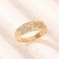 thumbnail image 5 of EOEMY Pretty Gold Plated Ring Sprkly Cubic Zircon Women Wedding Ring Sz 6-10-10, 5 of 5