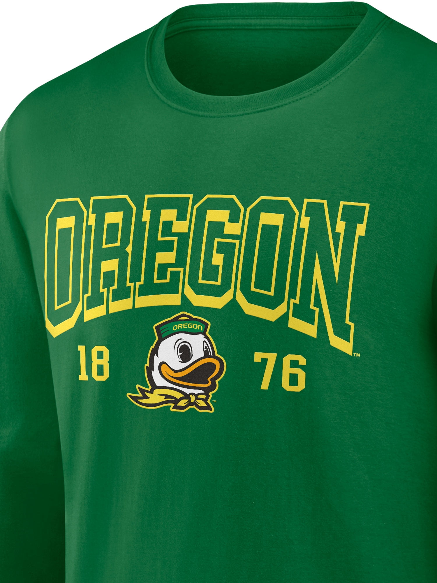 NCAA Oregon Ducks Men's Cotton Green Long Sleeve T-Shirt