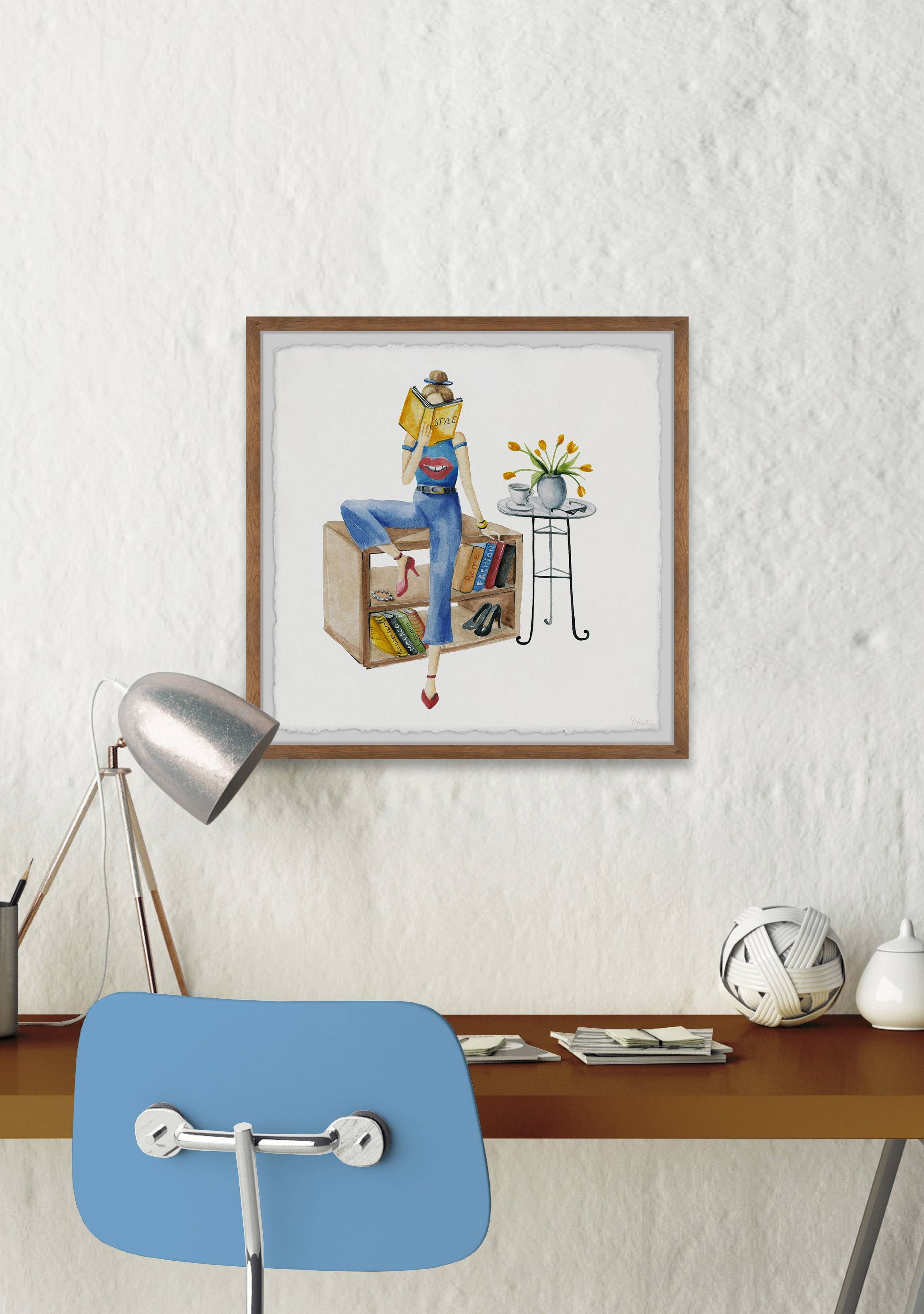 Parvez Taj Reading Lippies Framed Wall Art