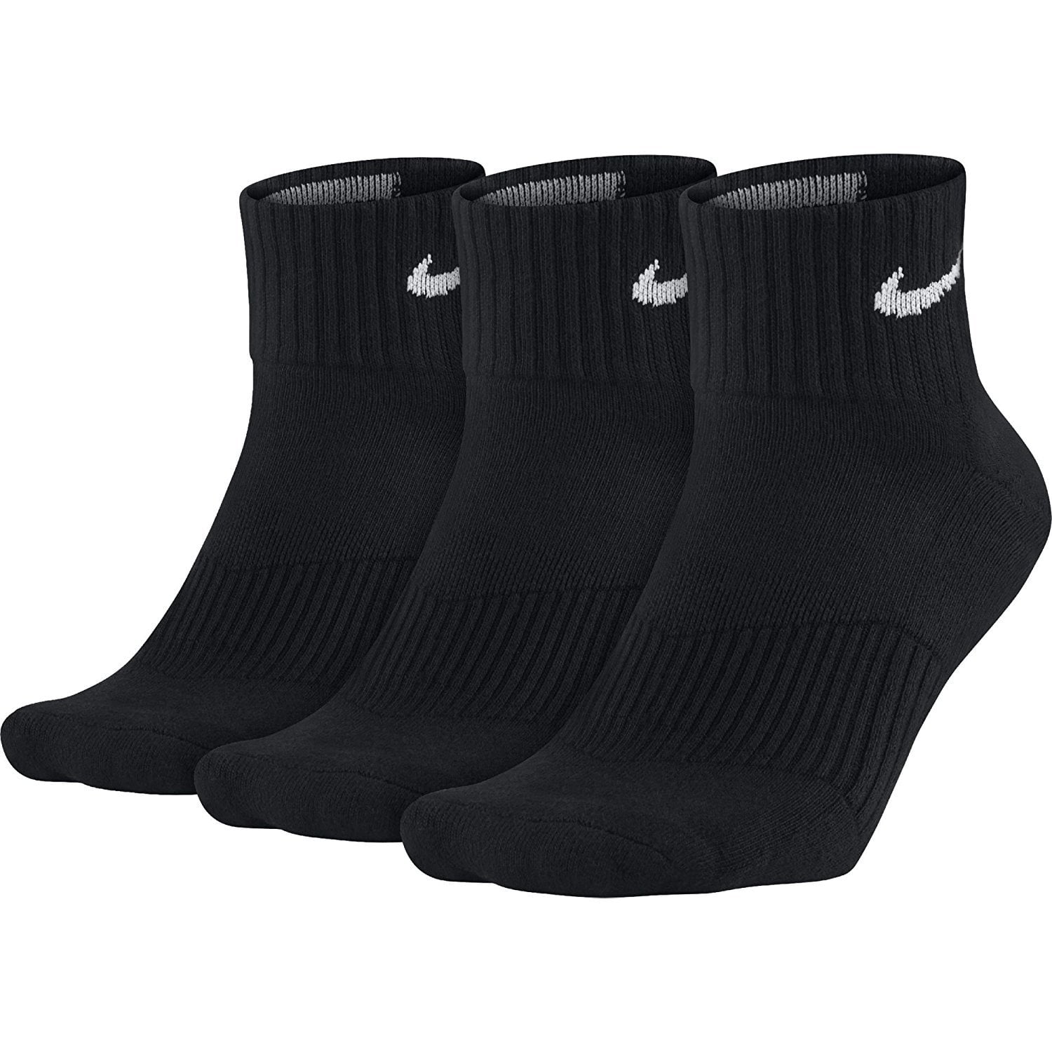 NIKE Performance Cushion Quarter Training Socks (3 Pair) - Walmart.com