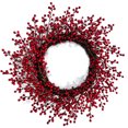 thumbnail image 1 of Corona de Navidad roja Senmasine de 24 pulgadas, baya para decoración colgante de puerta delantera, vacaciones interiores y exteriores, 1 of 4
