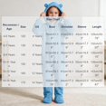 thumbnail image 4 of Kids Hooded Onesie Fleece Footed Jumpsuit with Bear Ears, Full Zip One Piece Cozy Sherpa Loungewear for Boys Girls, Blue 4T, 4 of 8