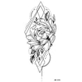 thumbnail image 2 of Pntutb Sketch Tattoos Stickers Abstract Stickers Rose Flowers, 2 of 2
