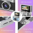 thumbnail image 2 of Mini Digital Camera,Thumb-Sized Flip Screen,Digital Retro Ccd High-Definition Portable Small Camera,180° Flip Screen,HD Video Recording CCD for Travel Party Vlog, 2 of 7