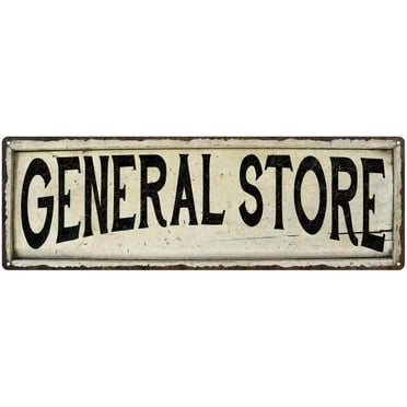 General Store Vintage Look Farm House Wall Decor 8x24 Metal Sign 108240028069