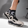 thumbnail image 4 of Men'S Breathable Athletic Sneakers - Black Low-Top Running Shoes with Cushioned Air Support, Mesh & Synthetic Upper, Rubber Sole for Gym, Basketball, Casual Wear - All-Season Comfort, Gym Shoes, Spo, 4 of 9