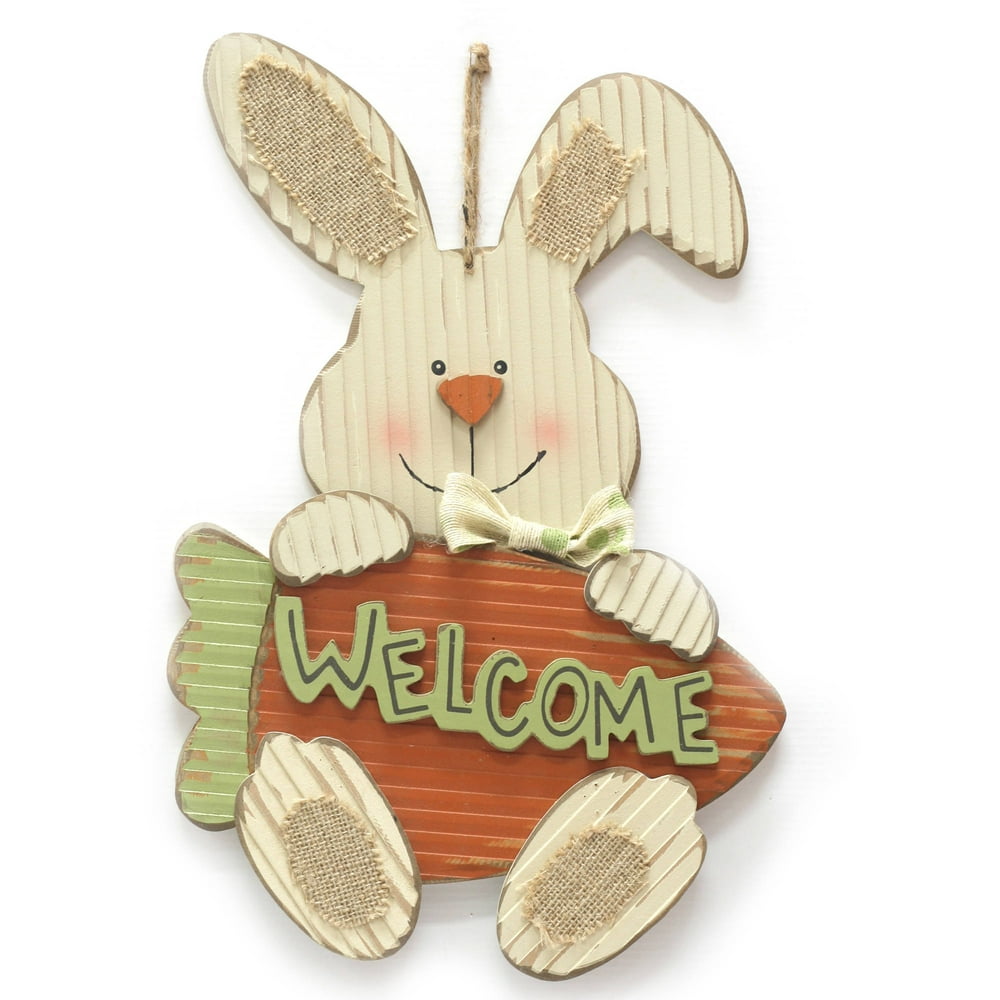 Easter Walmart 17" Bunny Wall Decor, Bunny With Carrot