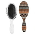 thumbnail image 2 of Rustic Style Hair Brush, Artistic Aesthetic Home Accent Comb with Waves Pattern for Daily Use & Styling, 2 of 7