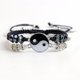 thumbnail image 1 of Pulseras para 2 pulseras de cordón ajustable Yin Yang a juego regalo de relación de amistad, 1 of 2
